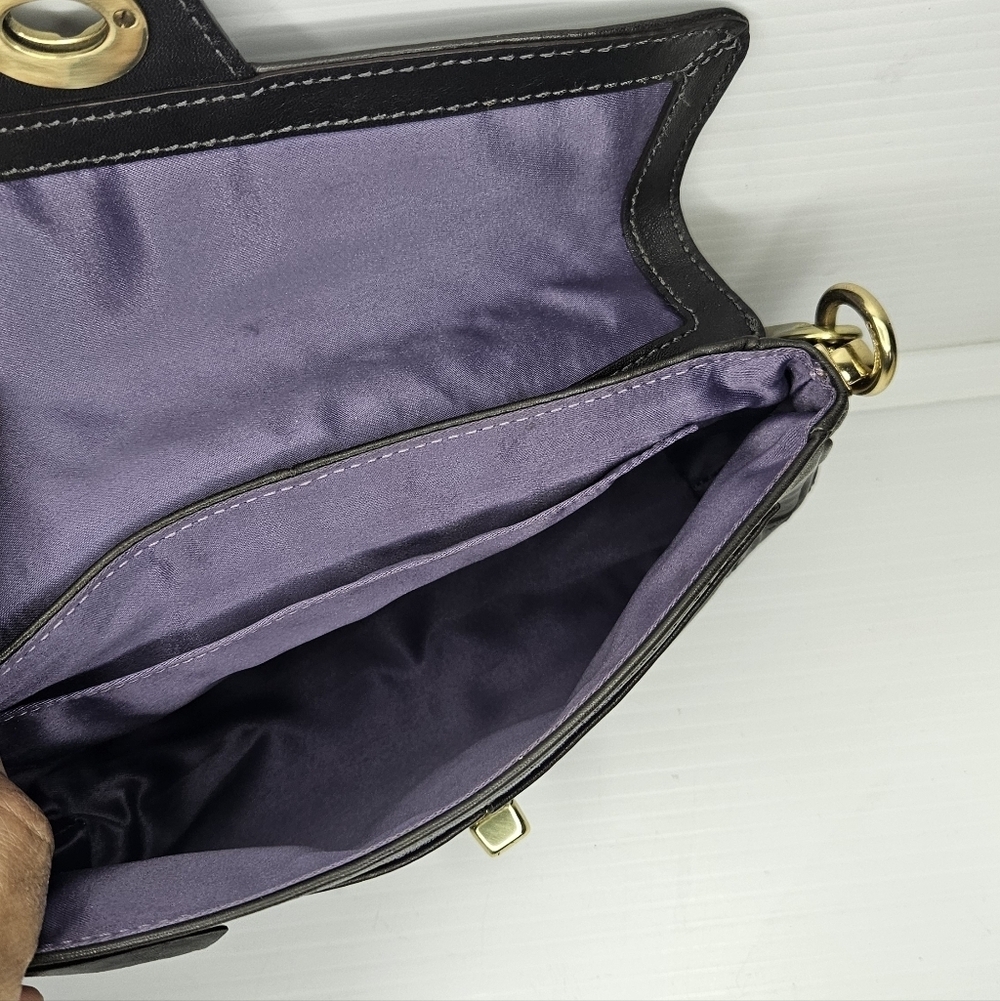 RARE Coach Hampton Vintage Y2K Turnlock Wristlet Clutch – Deep Chocolate Brown - Picture 11 of 15